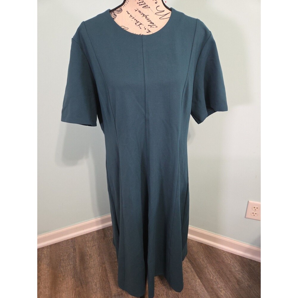 Quince extra large Ultra-Stretch Ponte Short Sleeve Midi Dress